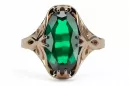 Smaragd Originales Vintage-Roségold aus 14 Karat Ring Vintage vrc082r